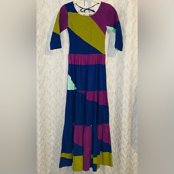 S/W/F 💙💜 3/4 Sleeves Maxi Dress Reflections - Picture 5 of 10